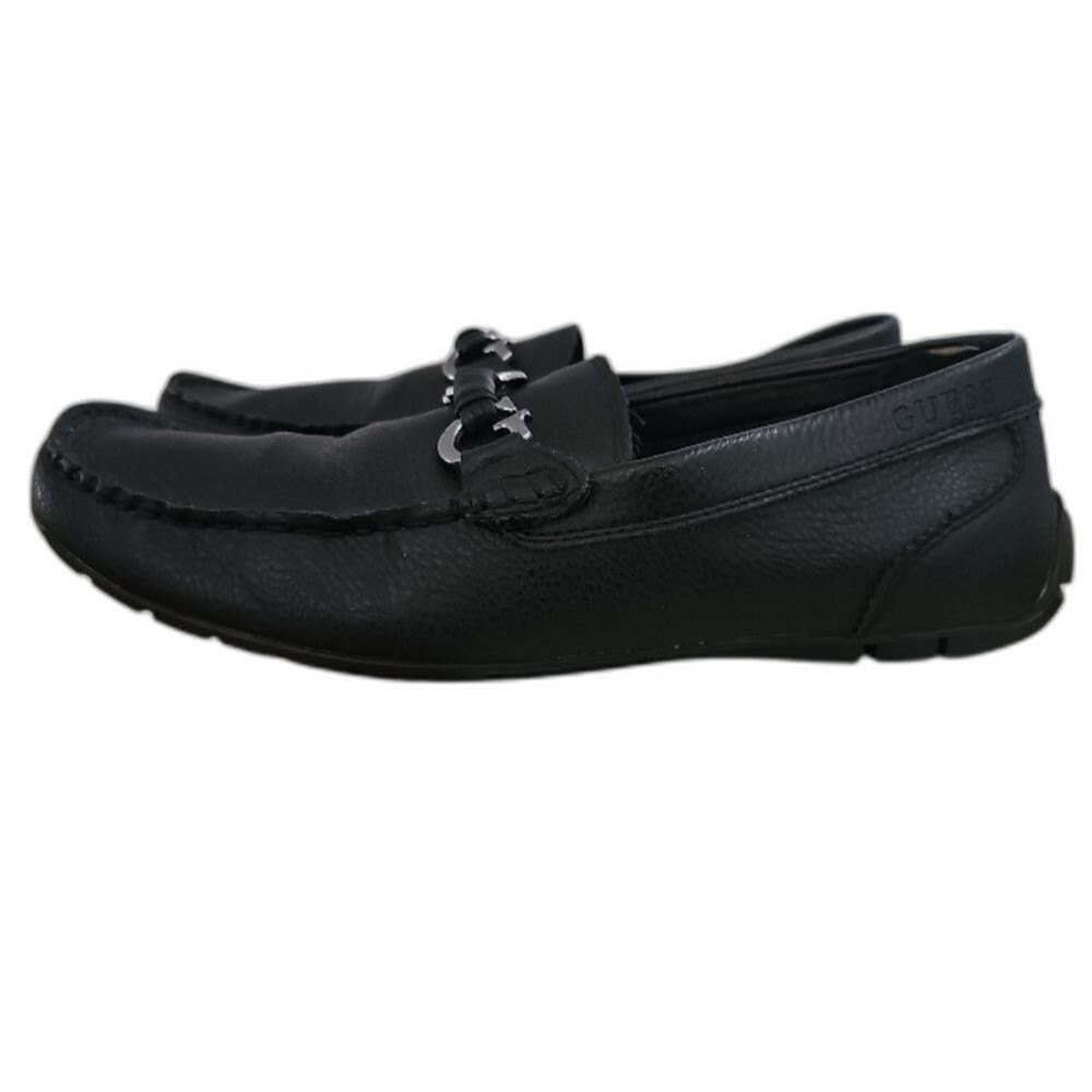 GUESS McKinley Horsebit Loafers Men 10.5 Black Slip On Office Driving Shoes